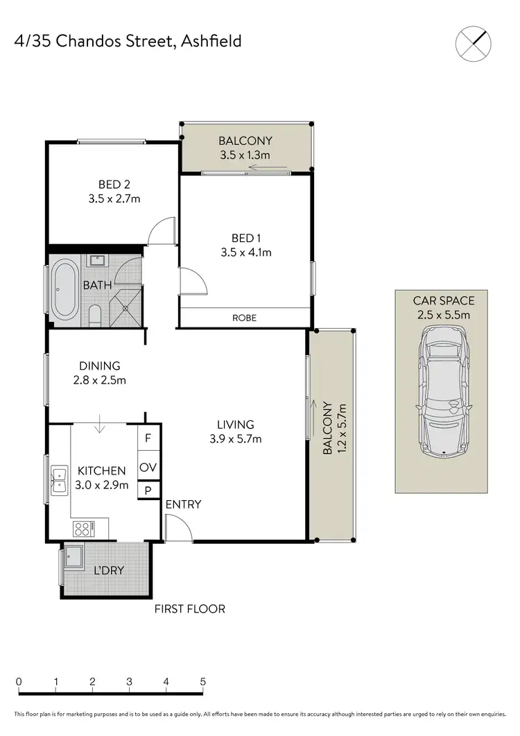Floorplan of Homely apartment listing, 4/35 Chandos Street, Ashfield NSW 2131