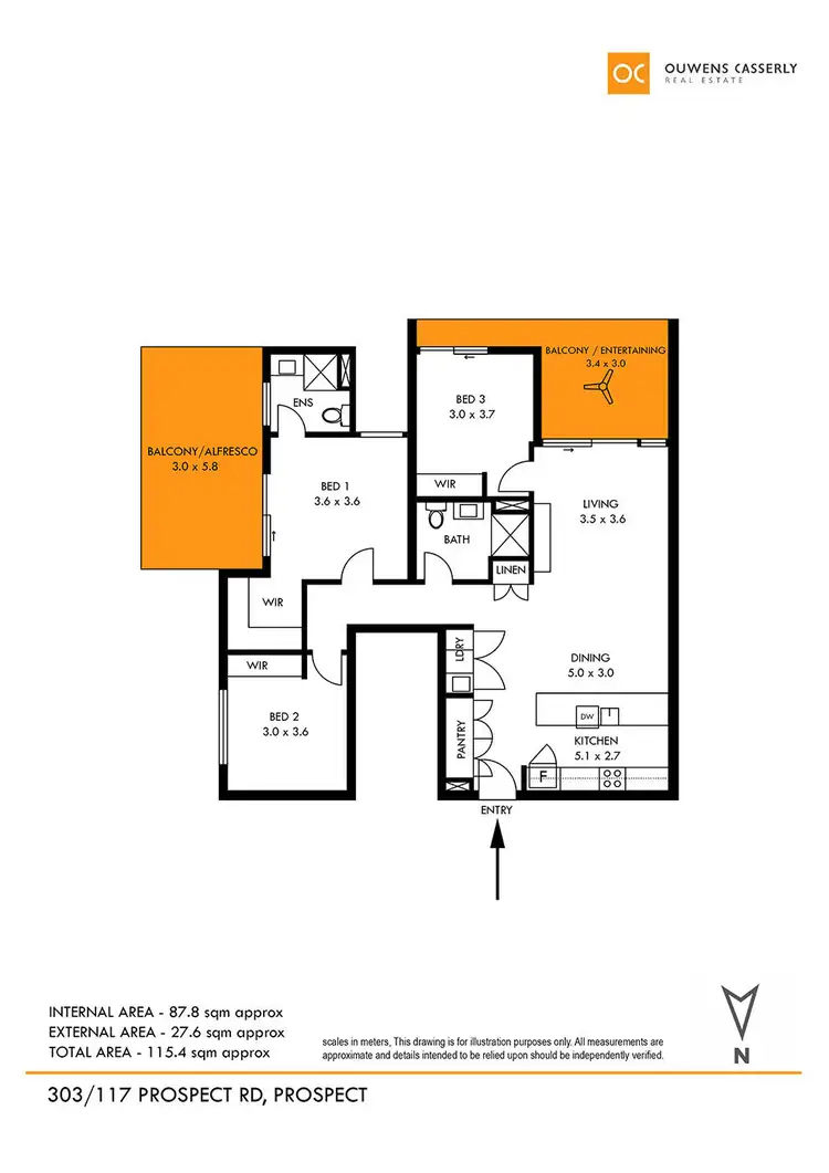 Floorplan of Homely apartment listing, 303/117 Prospect Road, Prospect SA 5082