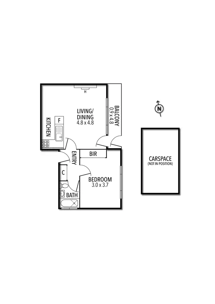 Floorplan of Homely apartment listing, 1/87 Caroline Street, South Yarra VIC 3141