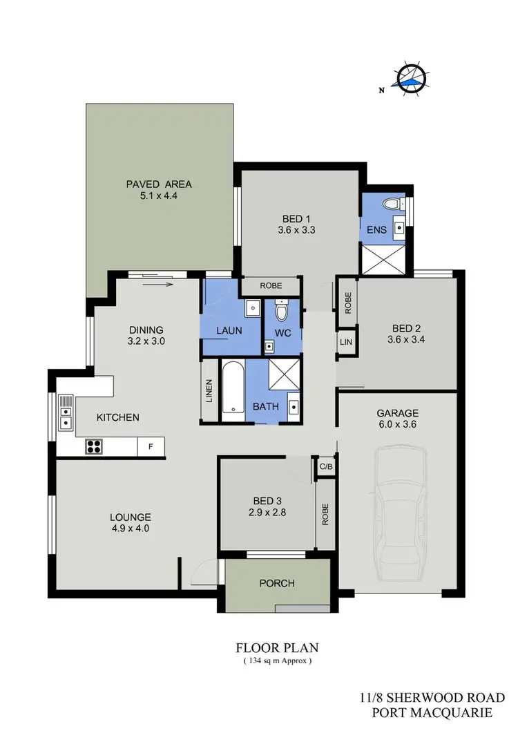 Floorplan of Homely villa listing, 11/8 Sherwood Road, Port Macquarie NSW 2444