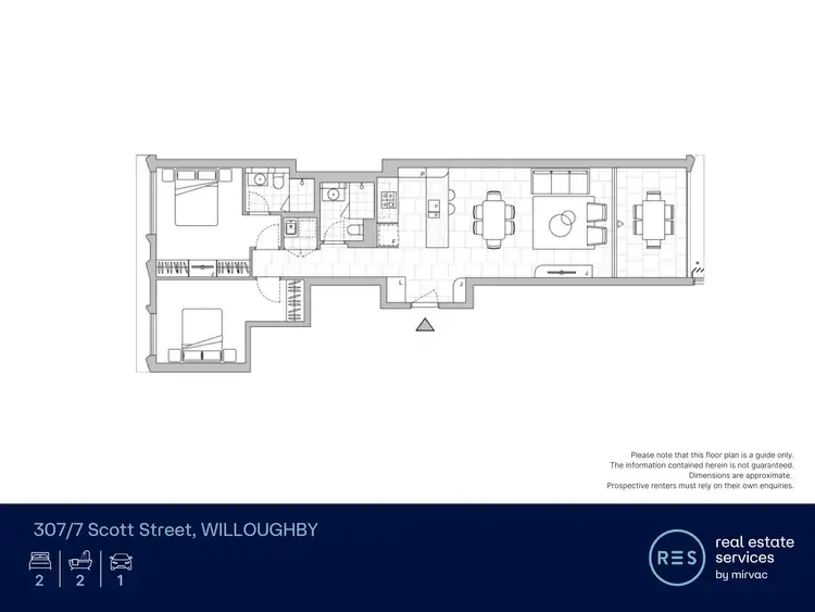 Floorplan of Homely apartment listing, 307/7 Scott Street, Willoughby NSW 2068