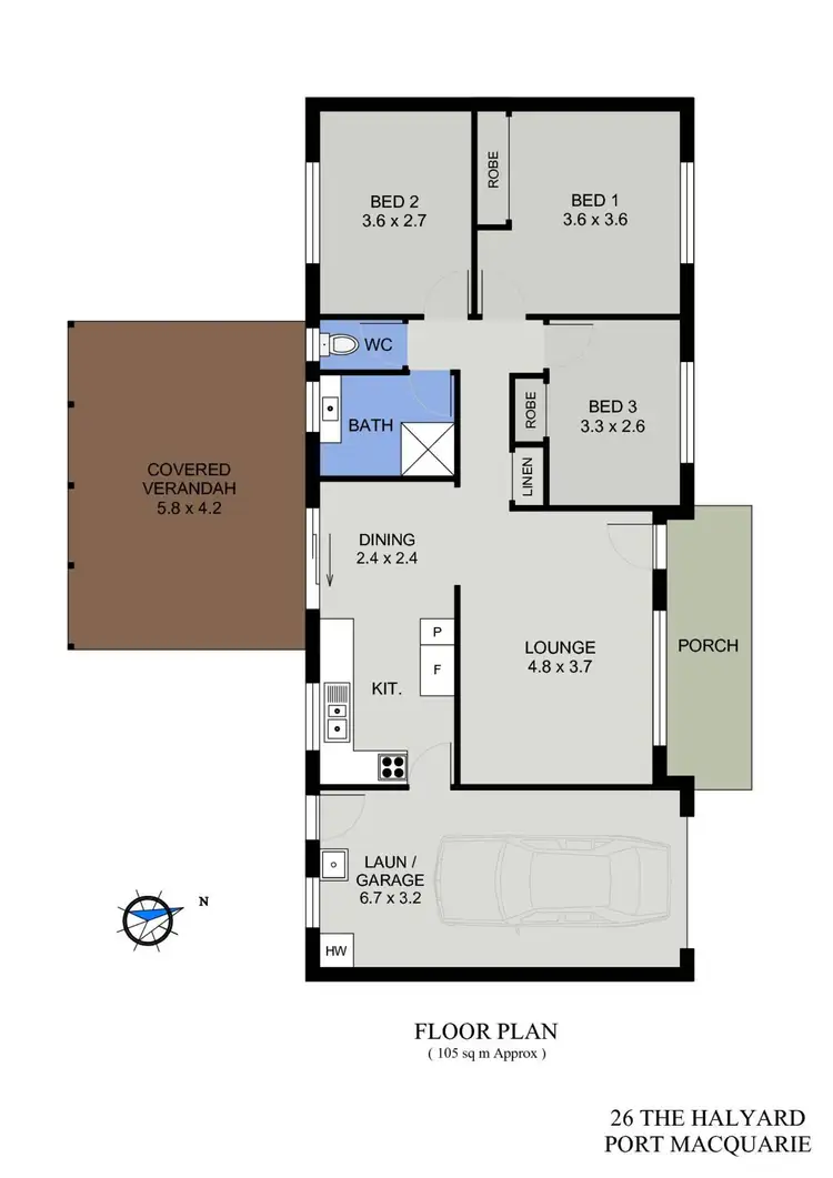 Floorplan of Homely house listing, 26 The Halyard, Port Macquarie NSW 2444