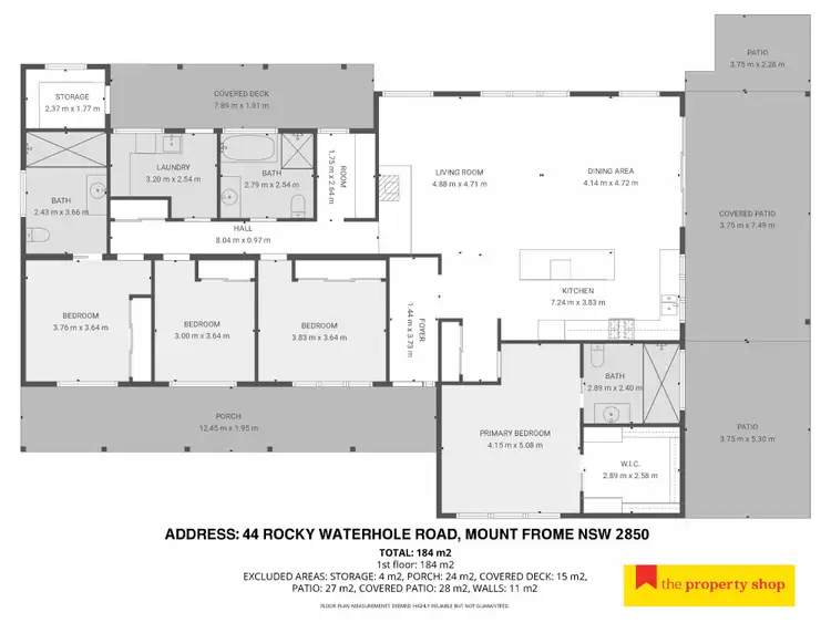 Floorplan of Homely rural property listing, 44 Rocky Waterhole Road, Mudgee NSW 2850