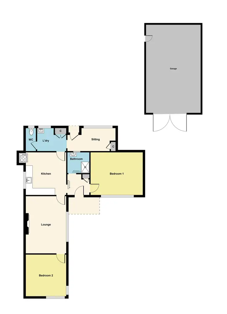 Floorplan of Homely house listing, 195 Gladstone Street, Maryborough VIC 3465
