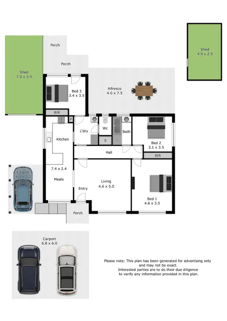 Floorplan of Homely house listing, 3 Elsa Court, Wodonga VIC 3690