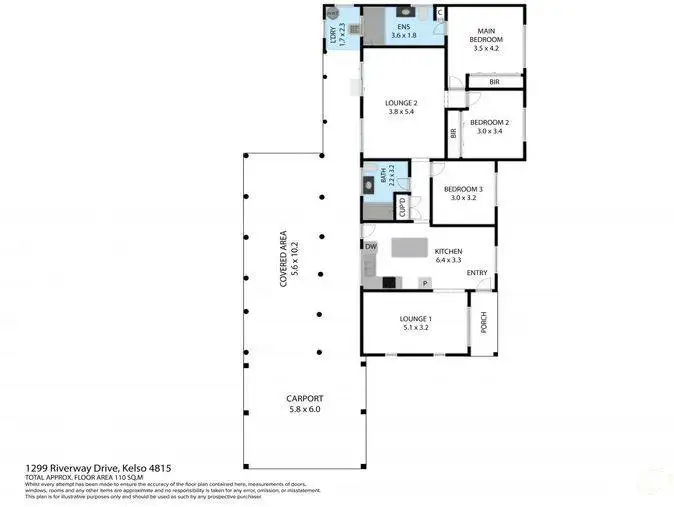Floorplan of Homely house listing, 1299 Riverway Drive, Kelso QLD 4815