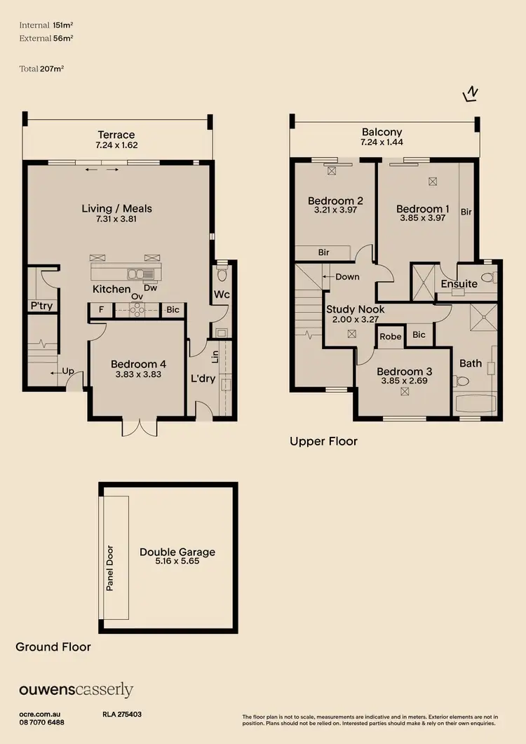 Floorplan of Homely townhouse listing, 2/39 Douglas Drive, Mawson Lakes SA 5095