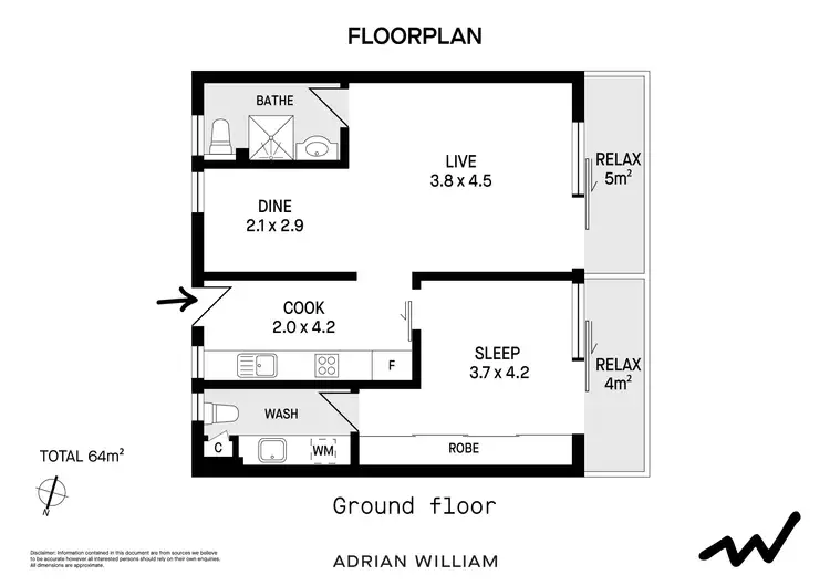 Floorplan of Homely apartment listing, 2/34-36 Livingstone Road, Petersham NSW 2049