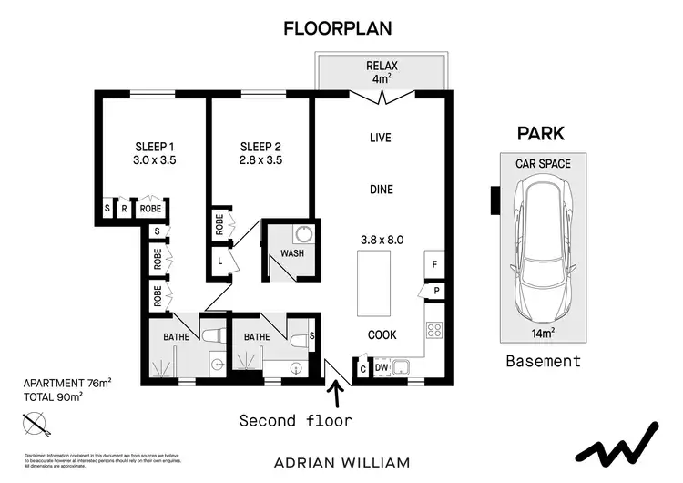 Floorplan of Homely apartment listing, 86/23 Norton Street, Leichhardt NSW 2040