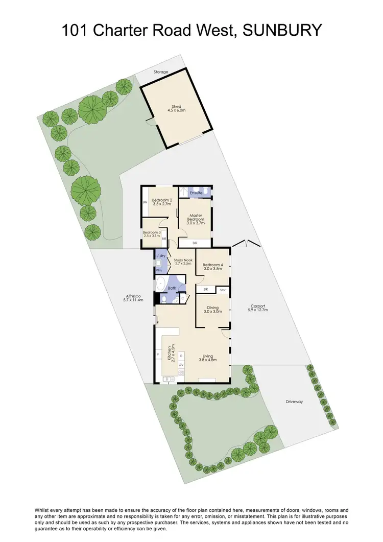 Floorplan of Homely house listing, 101 Charter Road West, Sunbury VIC 3429