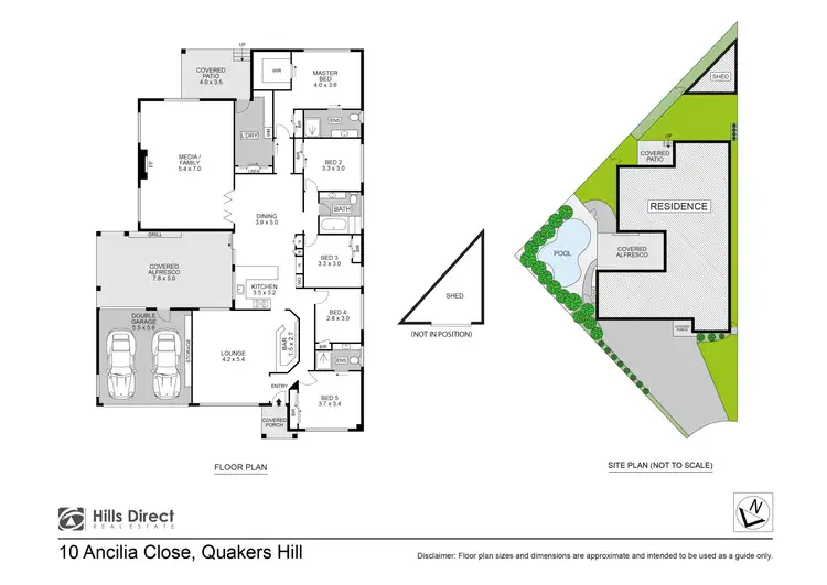 Floorplan of Homely house listing, 10 Ancilia Close, Quakers Hill NSW 2763
