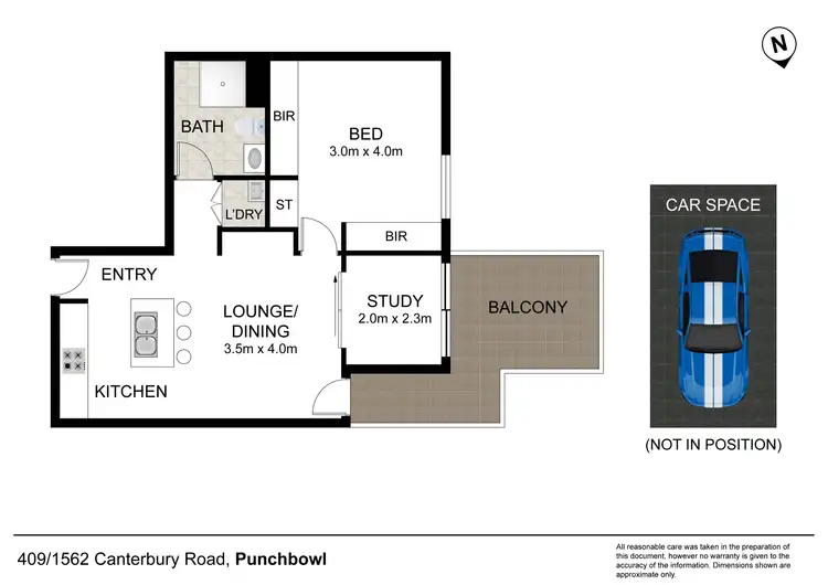 Floorplan of Homely apartment listing, 409/1562 Canterbury Road, Punchbowl NSW 2196