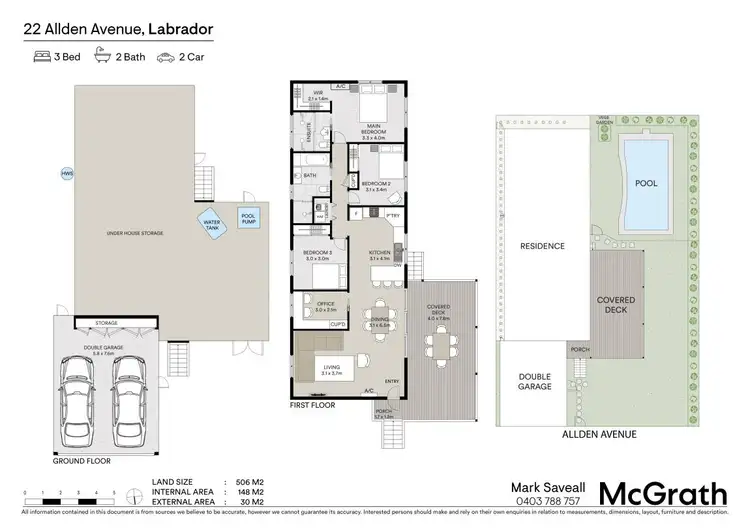 Floorplan of Homely house listing, 22 Allden Avenue, Labrador QLD 4215