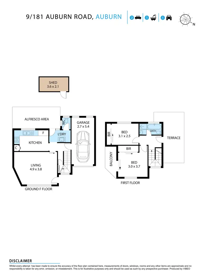 Floorplan of Homely unit listing, 9/181-183 Auburn Road, Auburn NSW 2144