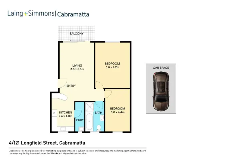 Floorplan of Homely unit listing, 4/121 Longfield Street, Cabramatta NSW 2166