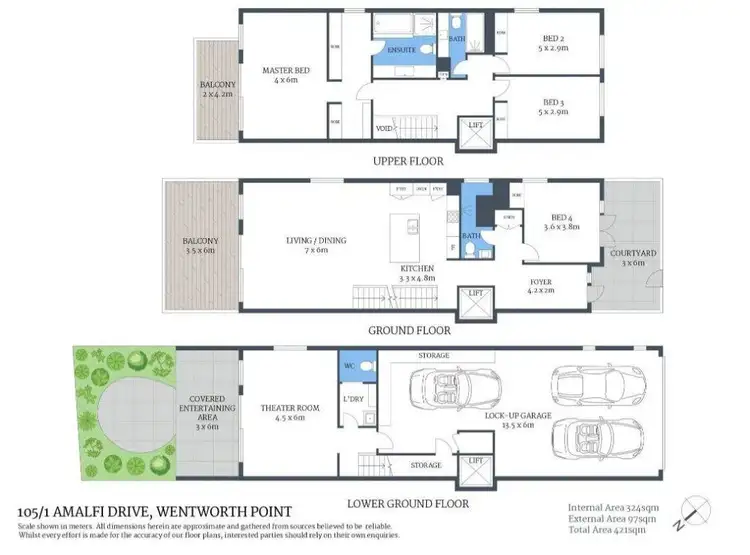 Floorplan of Homely apartment listing, 105/1 Amalfi Drive Drive, Wentworth Point NSW 2127