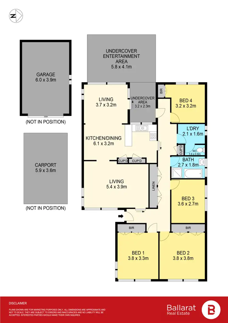 Floorplan of Homely house listing, 5 Huntington Street, Wendouree VIC 3355