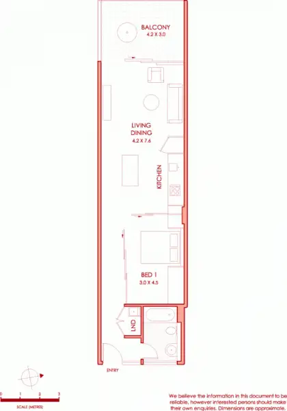 Floorplan of Homely apartment listing, 201/76-88 Crown Street, Woolloomooloo NSW 2011
