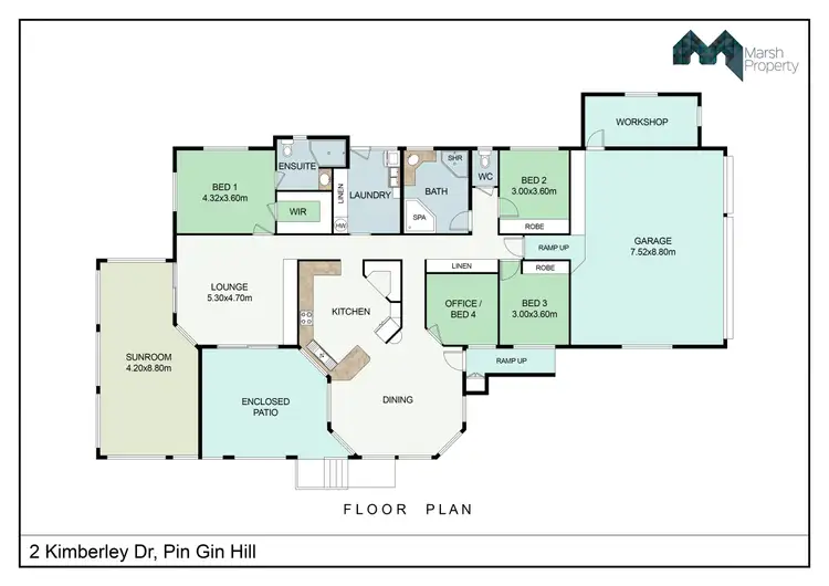 Floorplan of Homely rural property listing, 2 Kimberley Drive, Pin Gin Hill QLD 4860