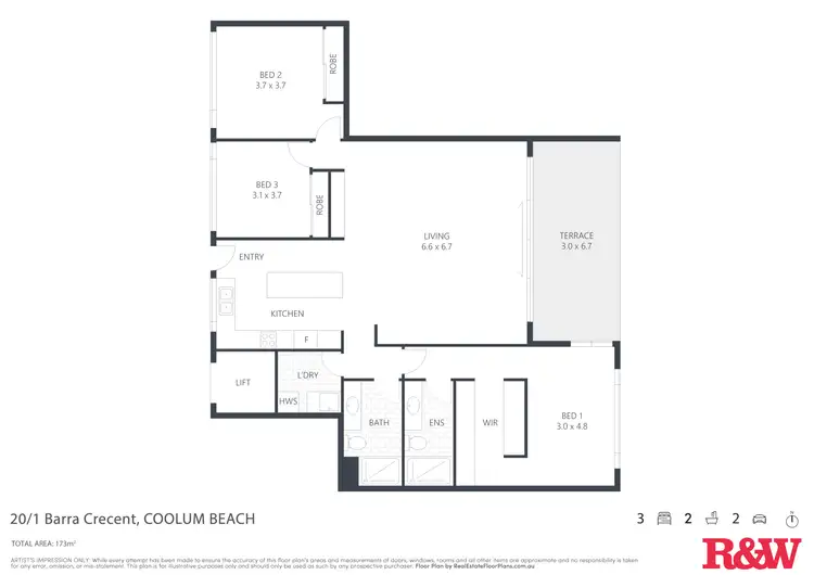 Floorplan of Homely apartment listing, 20/1 Barra Crescent, Coolum Beach QLD 4573
