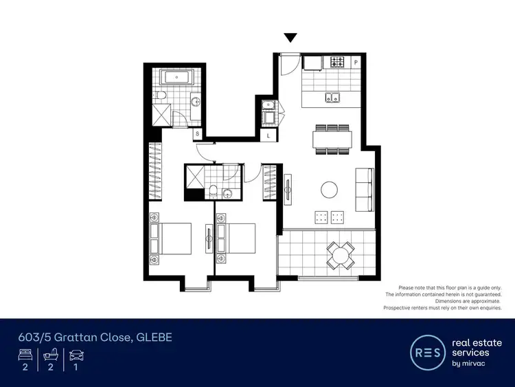 Floorplan of Homely apartment listing, 603/5 Grattan Close, Glebe NSW 2037