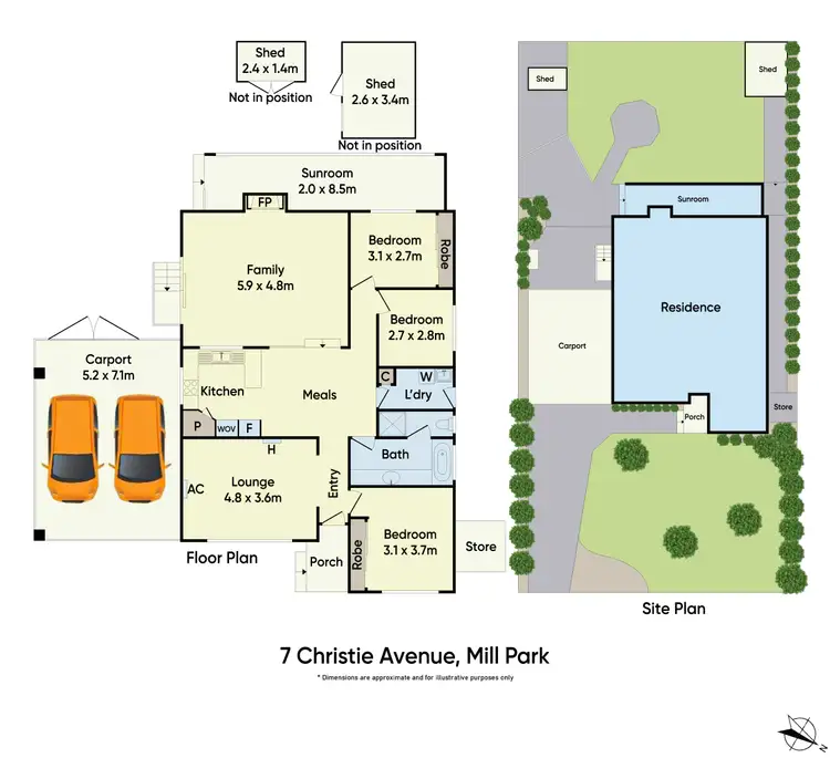 Floorplan of Homely house listing, 7 Christie Avenue, Mill Park VIC 3082