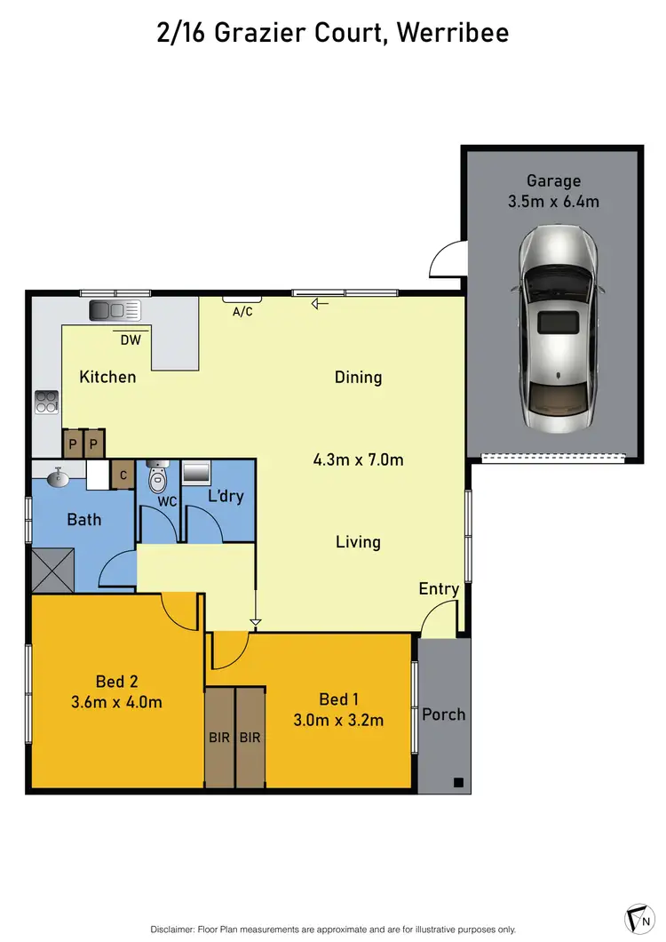 Floorplan of Homely house listing, 2/16 Grazier Court, Werribee VIC 3030
