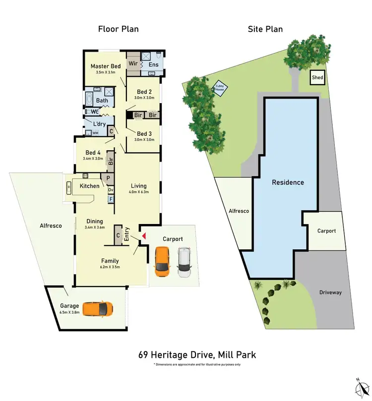 Floorplan of Homely house listing, 69 Heritage Drive, Mill Park VIC 3082