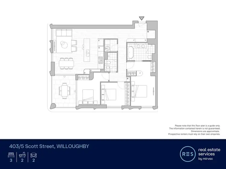 Floorplan of Homely apartment listing, 403/5 Scott Street, Willoughby NSW 2068