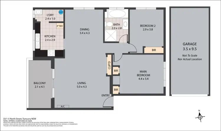 Floorplan of Homely unit listing, 33/1-5 North Street, Tuncurry NSW 2428