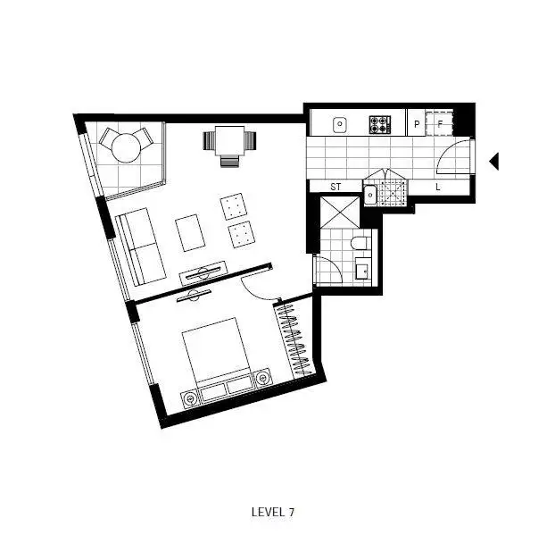 Floorplan of Homely apartment listing, 703/6 Ebsworth Street, Zetland NSW 2017