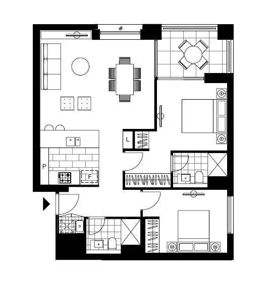 Floorplan of Homely apartment listing, 2202/17 Lachlan Street, Waterloo NSW 2017