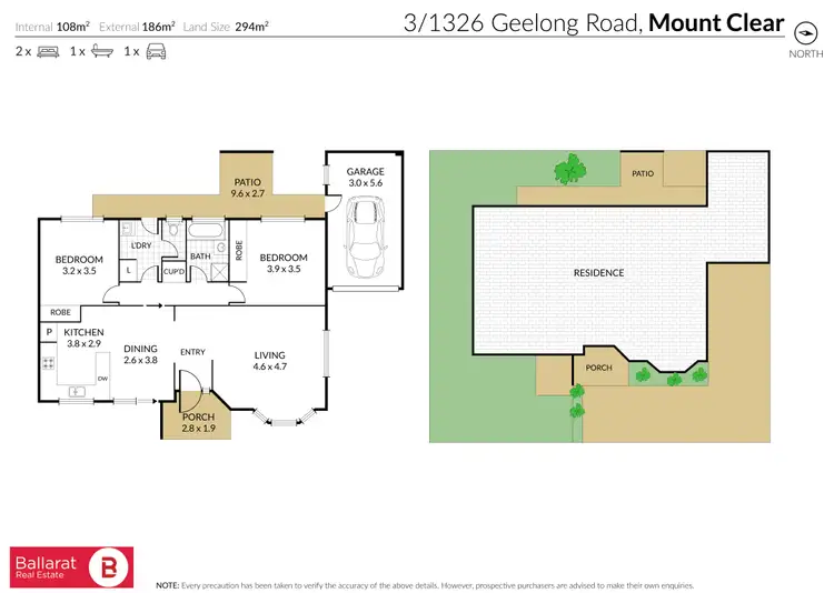 Floorplan of Homely apartment listing, 3/1326 Geelong Road, Mount Clear VIC 3350