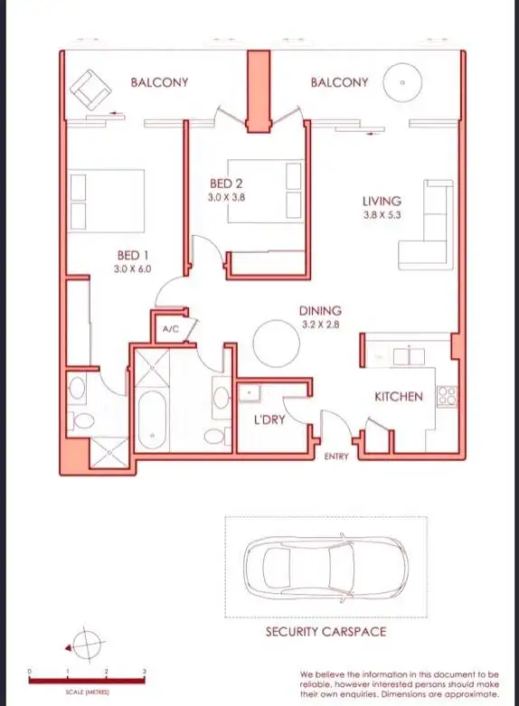 Floorplan of Homely apartment listing, Level 1/346/9 Crystal Street, Waterloo NSW 2017