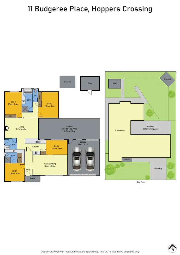Floorplan of Homely house listing, 11 Budgeree Place, Hoppers Crossing VIC 3029