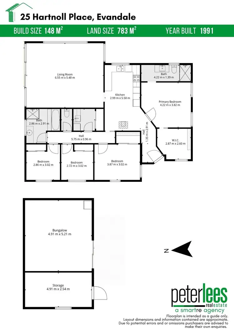 Floorplan of Homely house listing, 25 Hartnoll Place, Evandale TAS 7212