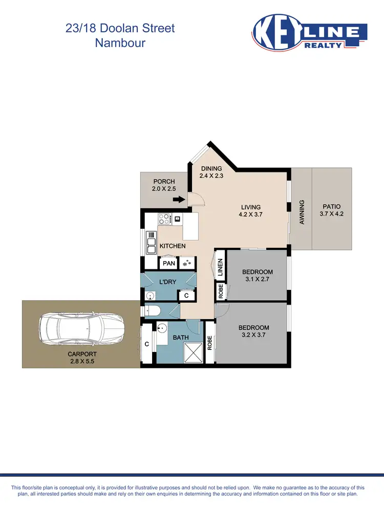 Floorplan of Homely unit listing, 23/18 Doolan Street, Nambour QLD 4560