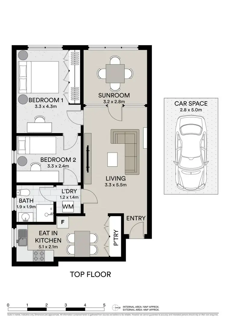 Floorplan of Homely unit listing, 6/64 The Boulevarde, Strathfield NSW 2135