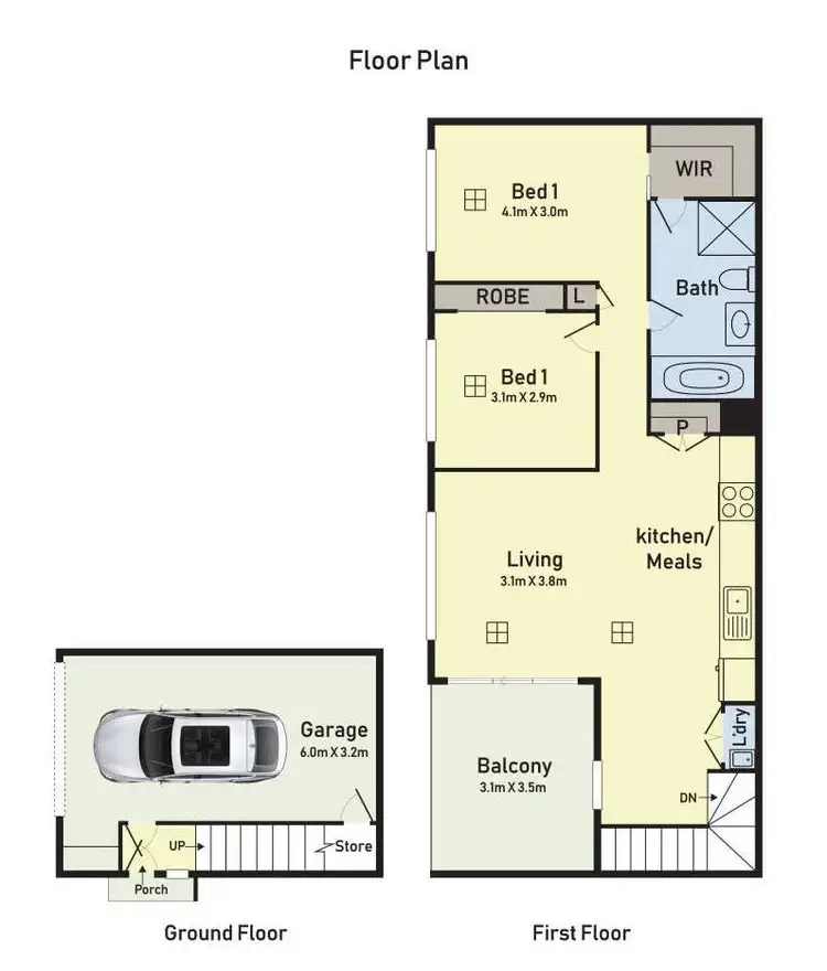 Floorplan of Homely house listing, 60 Pyers Street, St Clair SA 5011
