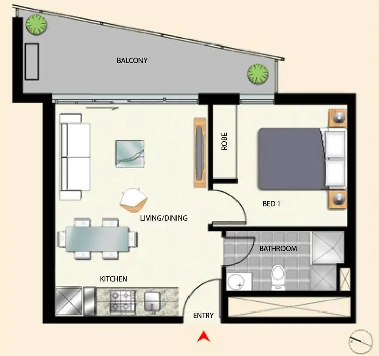 Floorplan of Homely apartment listing, 805/380 Little Lonsdale Street, Melbourne VIC 3000