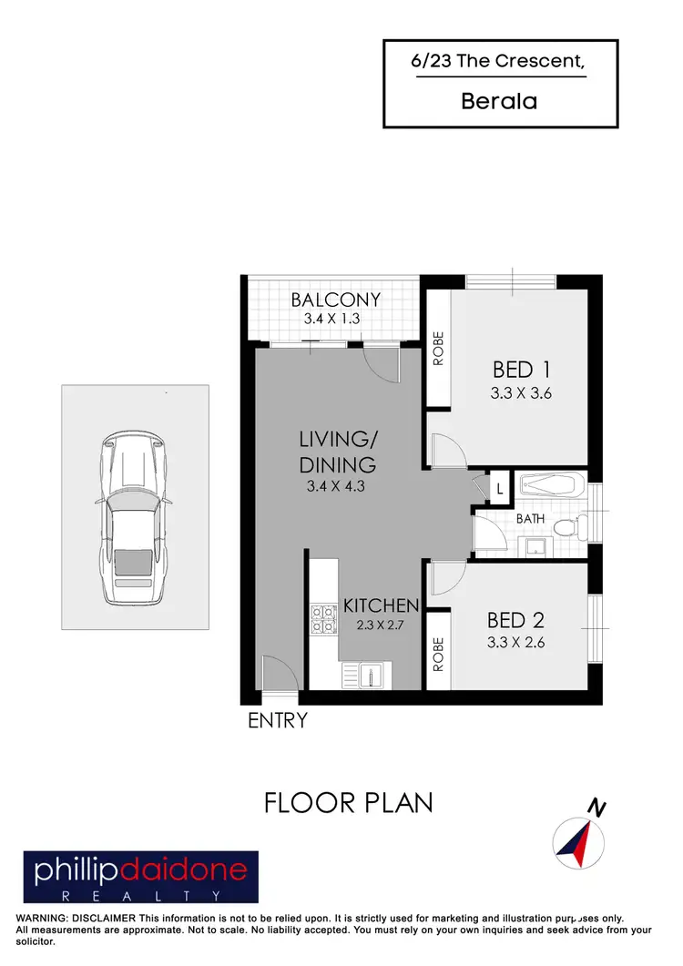 Floorplan of Homely apartment listing, 6/23 The Crescent, Berala NSW 2141