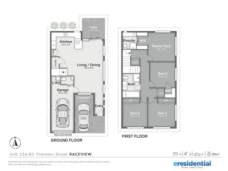 Floorplan of Homely unit listing, 126/85 Thornton Street, Raceview QLD 4305