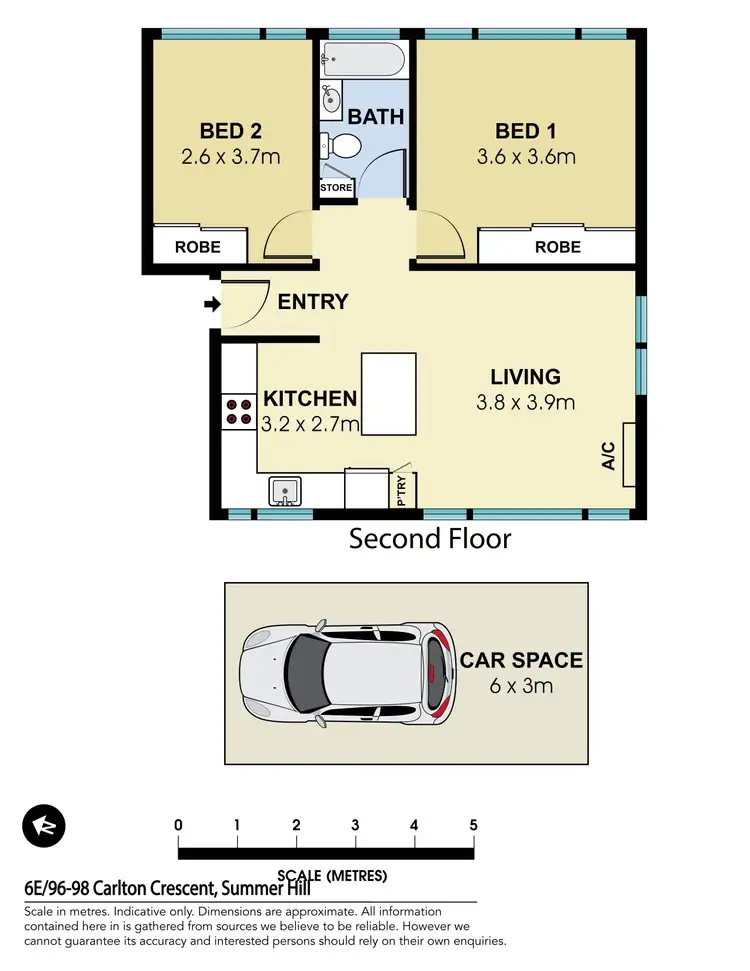 Floorplan of Homely unit listing, 6E/96-98 Carlton Crescent, Summer Hill NSW 2130