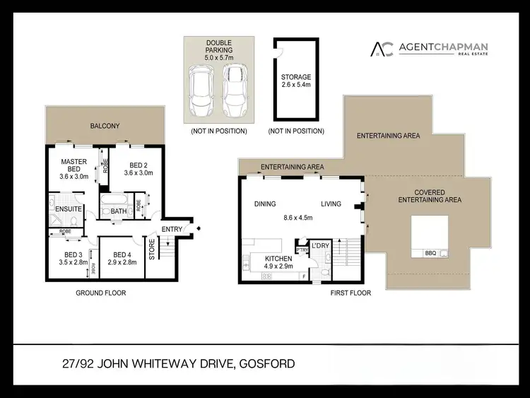 Floorplan of Homely unit listing, 27/92 John Whiteway Drive, Gosford NSW 2250