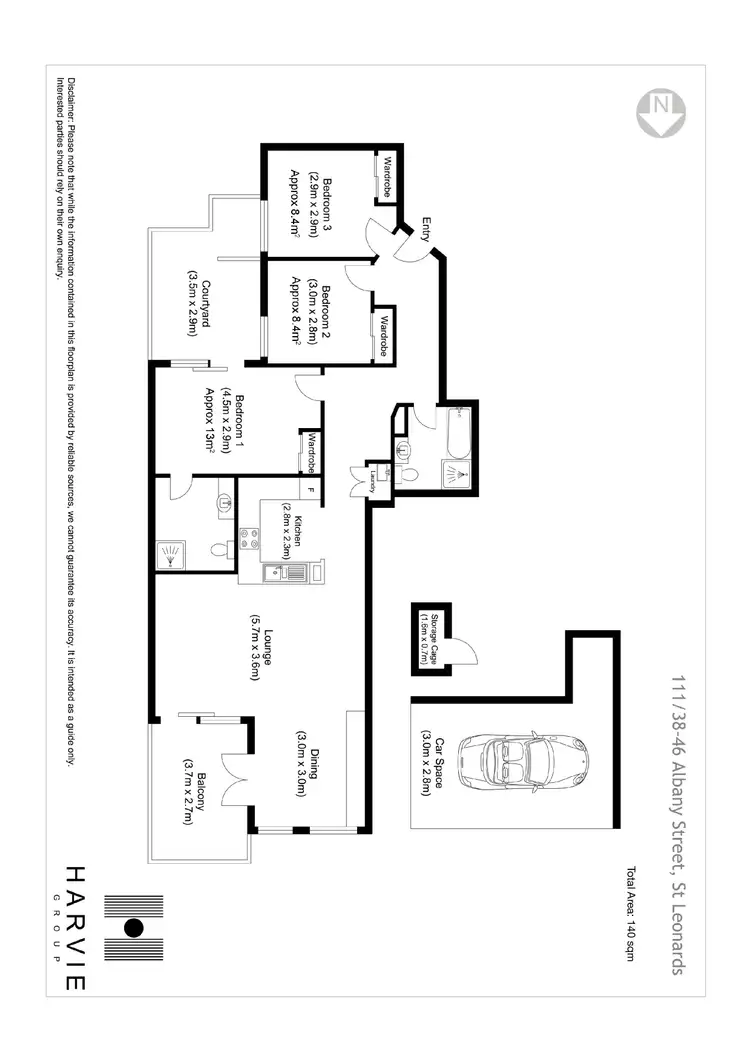 Floorplan of Homely apartment listing, 111/38-46 Albany Street, St Leonards NSW 2065