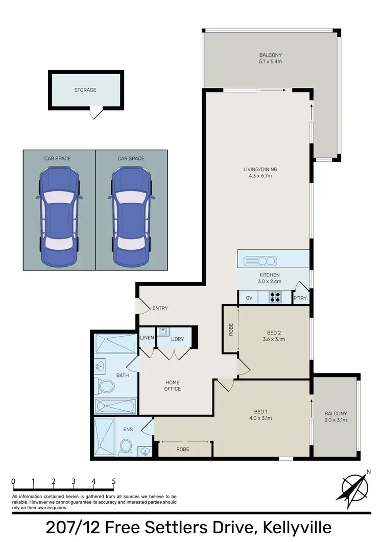 Floorplan of Homely apartment listing, 207/12 Free Settlers Drive, Kellyville NSW 2155
