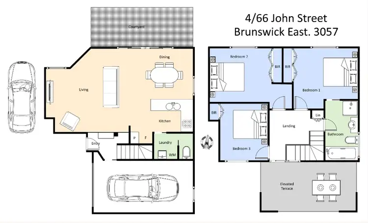 Floorplan of Homely townhouse listing, 4/66 John Street, Brunswick East VIC 3057