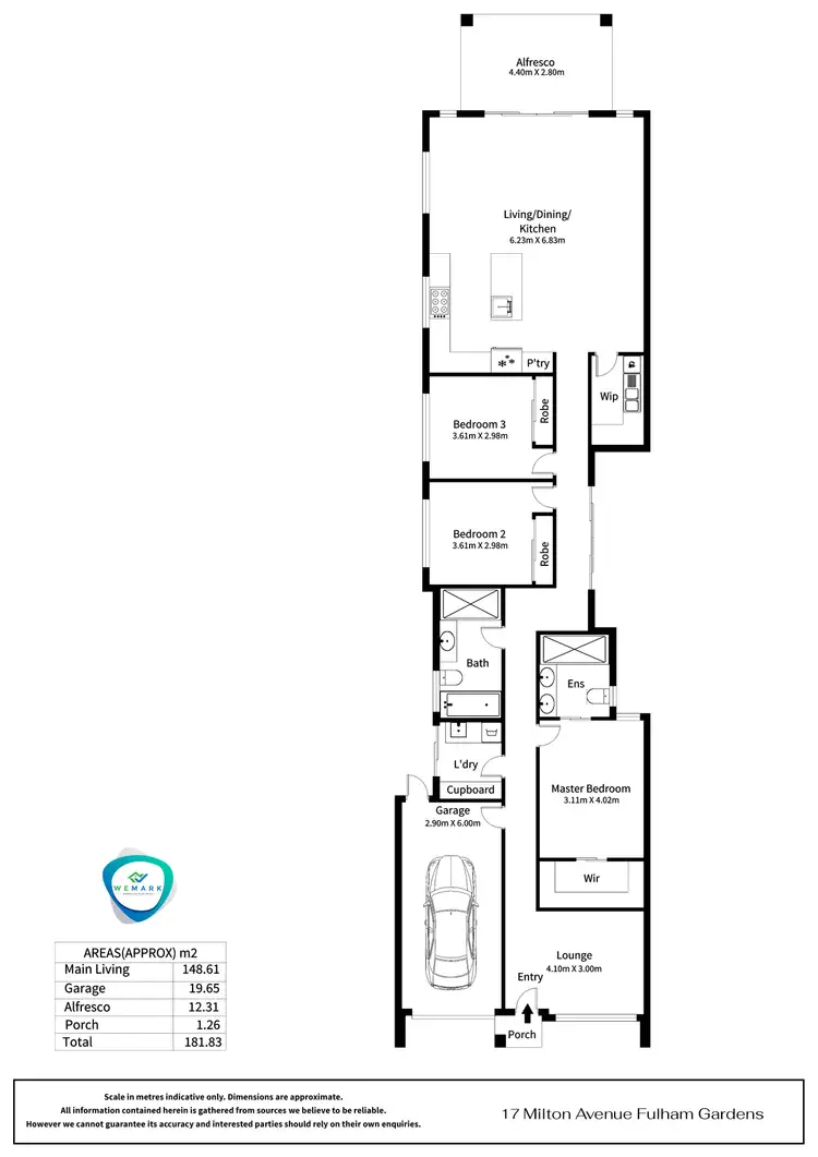 Floorplan of Homely house listing, 17 Milton Avenue, Fulham Gardens SA 5024