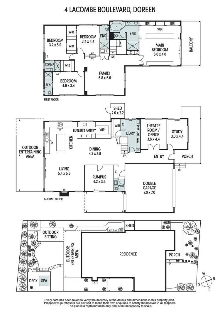 Floorplan of Homely house listing, 4 Lacombe Boulevard, Doreen VIC 3754
