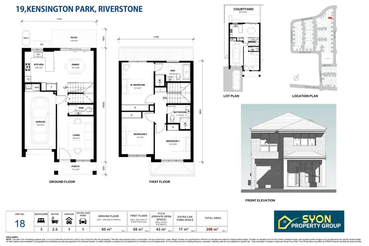 Floorplan of Homely townhouse listing, 9/19 Kensington Park Road, Riverstone NSW 2765